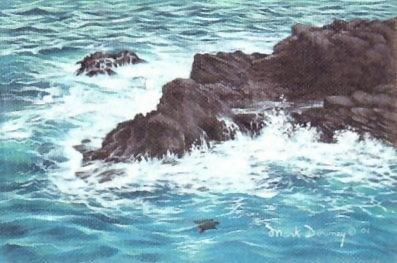 "Eternity Beach" original oil painting of Eternity Beach on Oahu