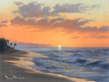 "Sunset Beach" oil painting of North Shore Sunset Beach in Hawaii